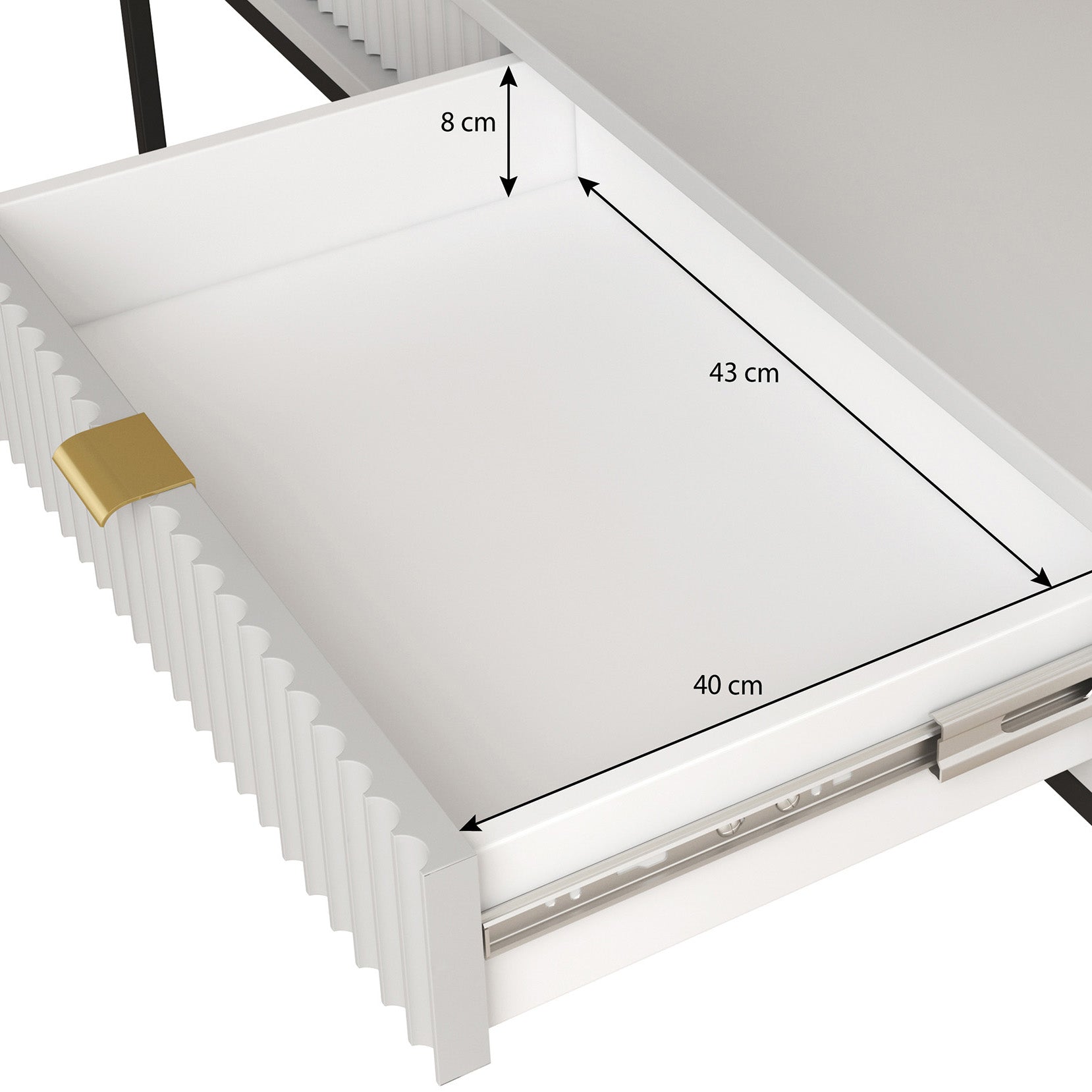 Navil - Kaptafel - Zwart - 104x50x78 cm
