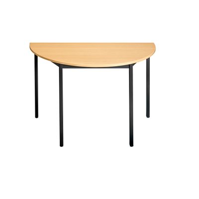 Table modulaire demi-ronde 120 cm - imitation hêtre