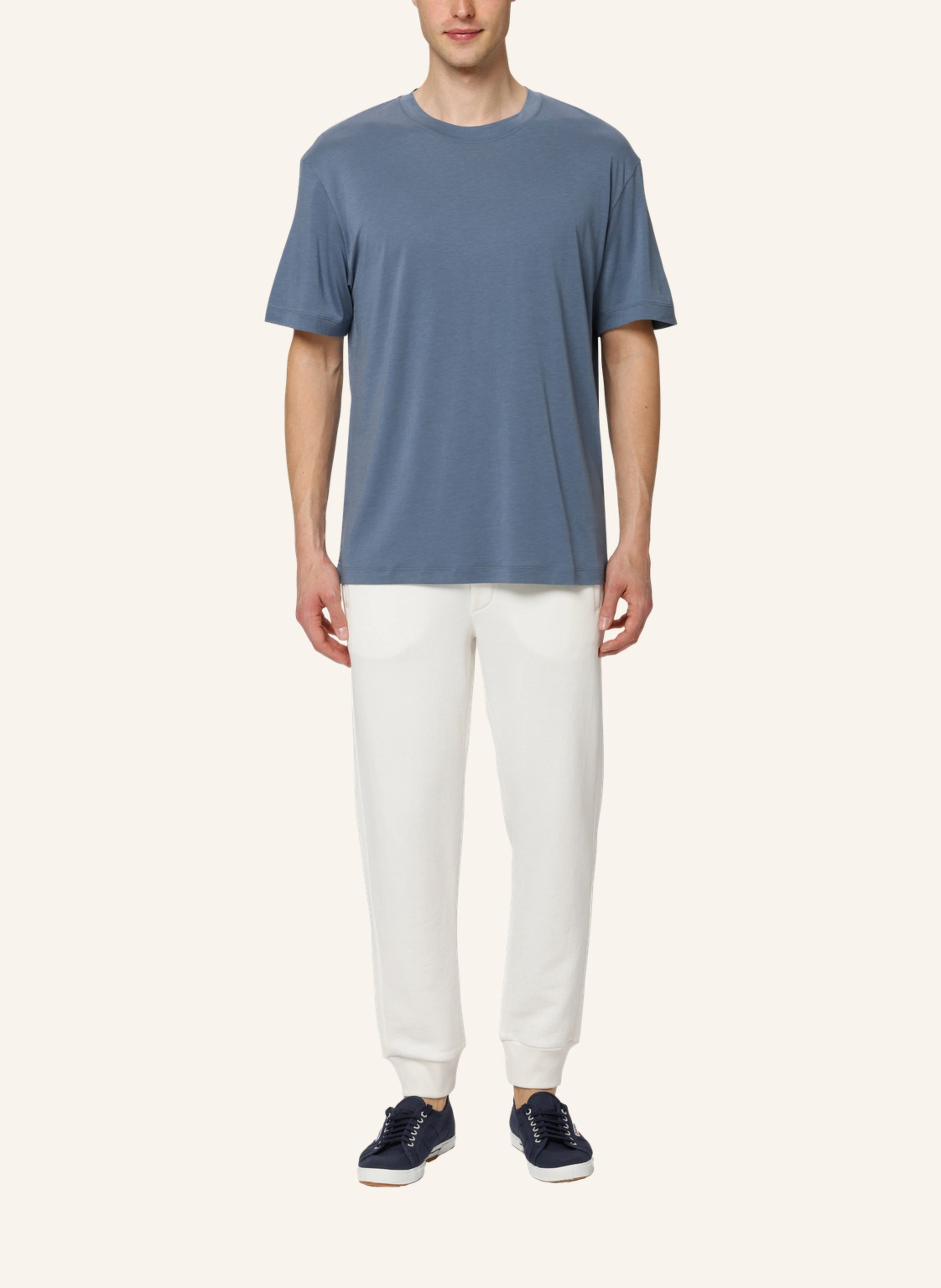 TRUSTED HANDWORK Oversized Round Neck 1/2-Sleeve T-Shirt