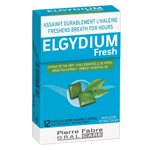 Pastilhas Elgydium Fresh Breath sem açúcar, 12 unidades