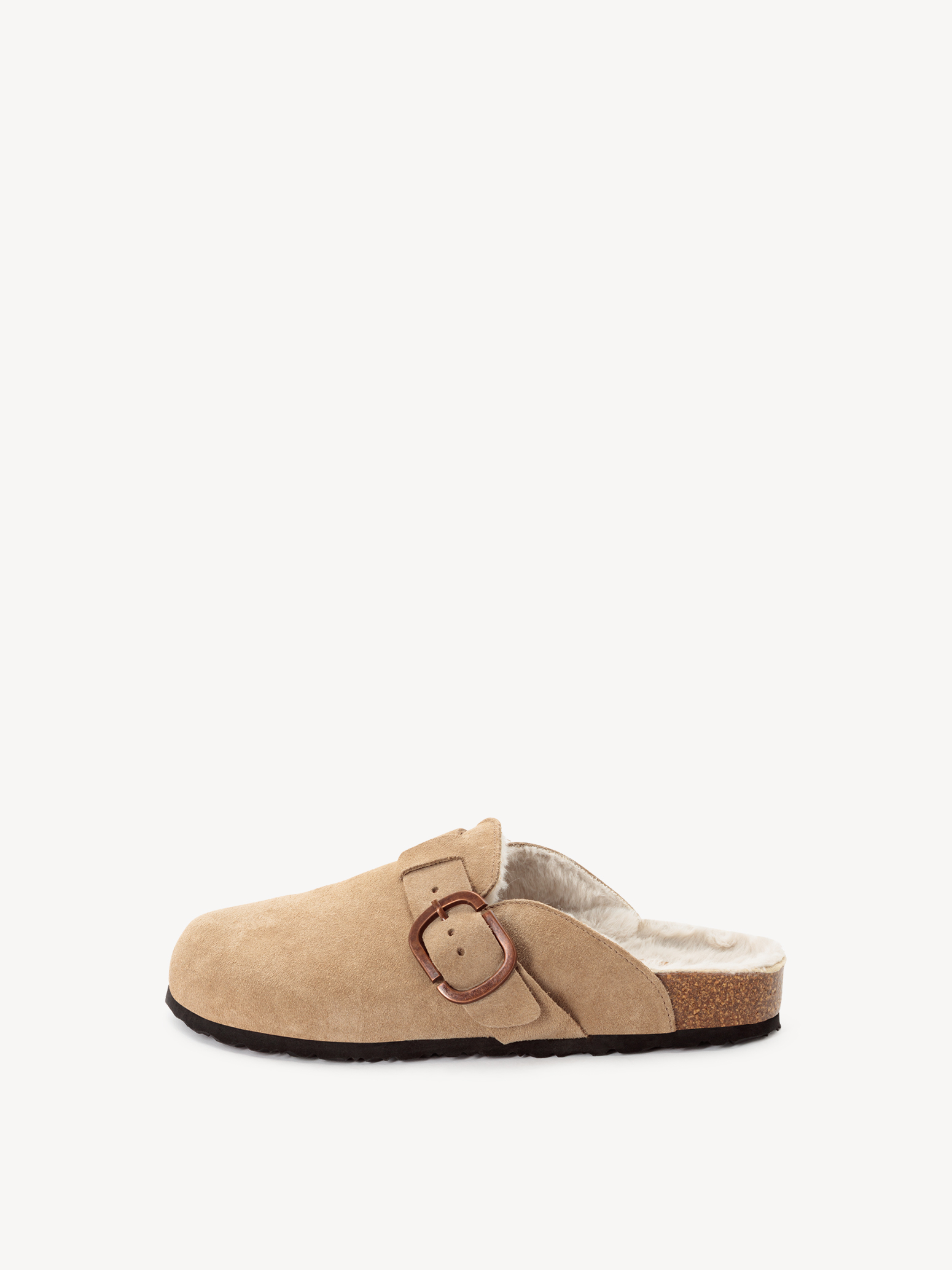 Leren Slipper - beige