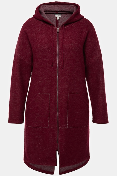 Jacke, Boiled Wool, Oversized, Kapuze, Egg-Shape
