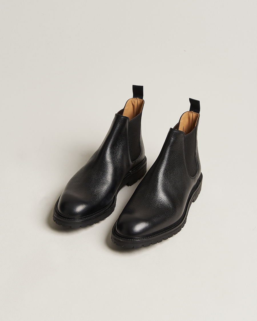 Crockett & Jones Chelsea 11 Black Calf Grained