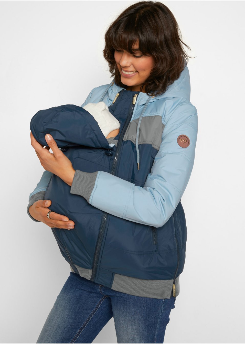 Veste de grossesse et de portage avec polyester recyclé