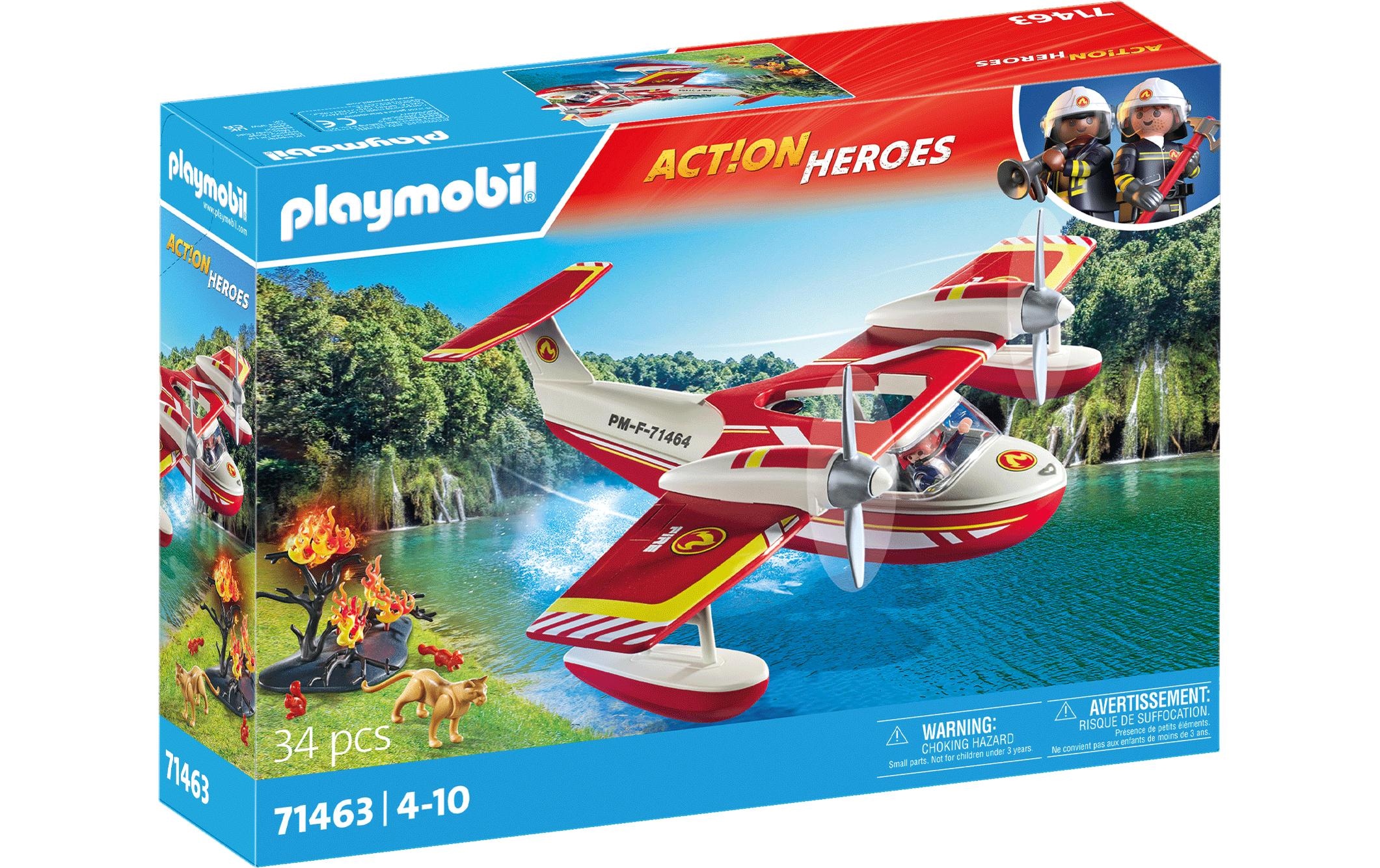 Playmobil® Spielbausteine »Action Heroes Feuerwehrflugzeug mit Löschfunktion 71463«