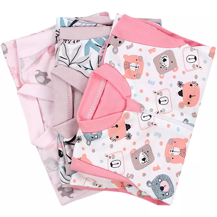 TupTam Baby Unisex Schlafstrampler mit Fuß 3er Pack koralle
