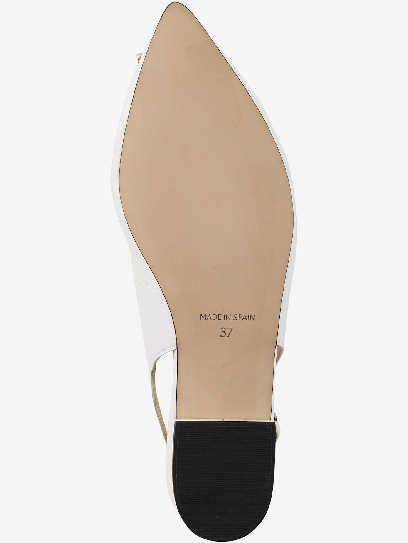 Ballerines ouvertes à l'arrière en cuir nappa de mouton