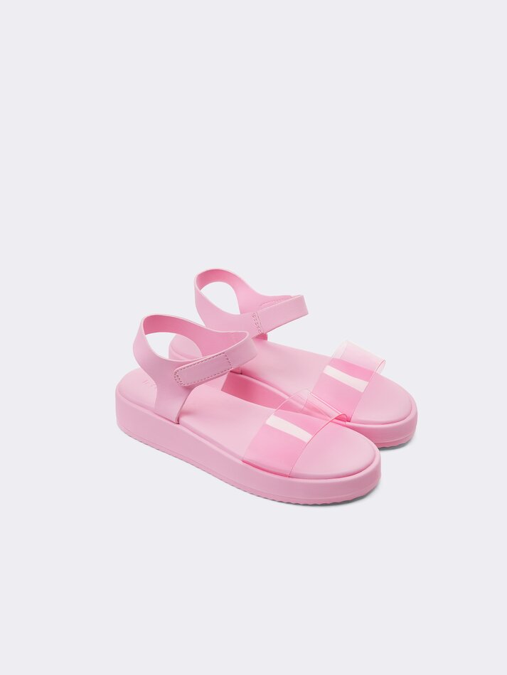 Sandália monocromática Viniña - Rosa