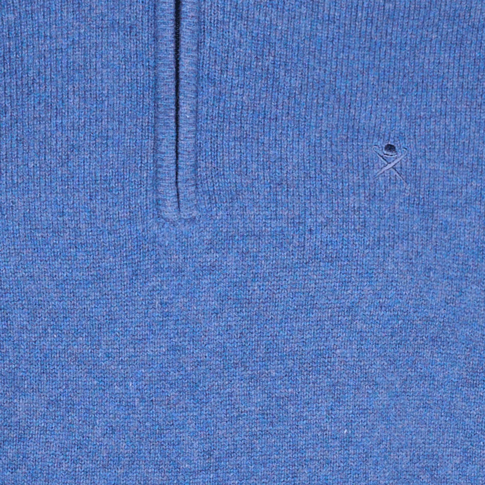 Pull zippé en laine | Bleu