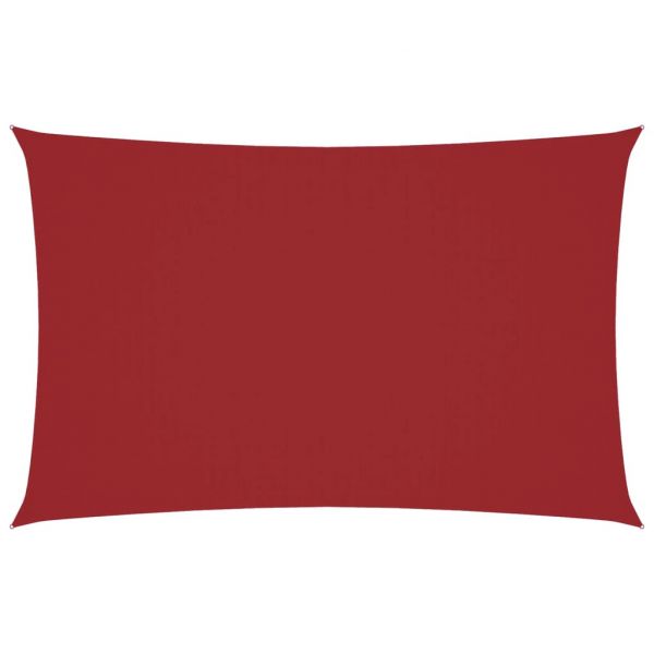 vidaXL Para-sol Estilo Vela Tecido Oxford Retangular 2,5x5 M Vermelho - 4293193759