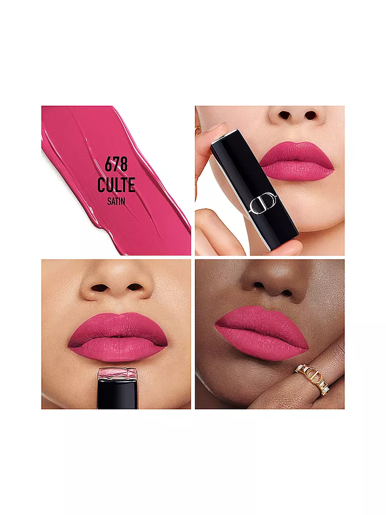 DIOR Lippenstift - Rouge Dior Satin Lipstick (678 Culte) dunkelrot