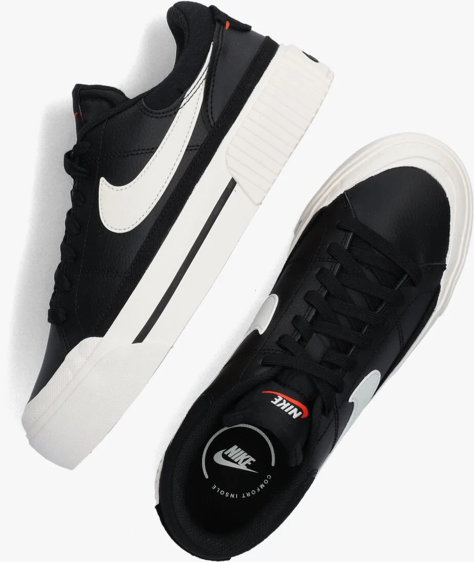 NIKE zwarte nike lage sneakers court legacy lift