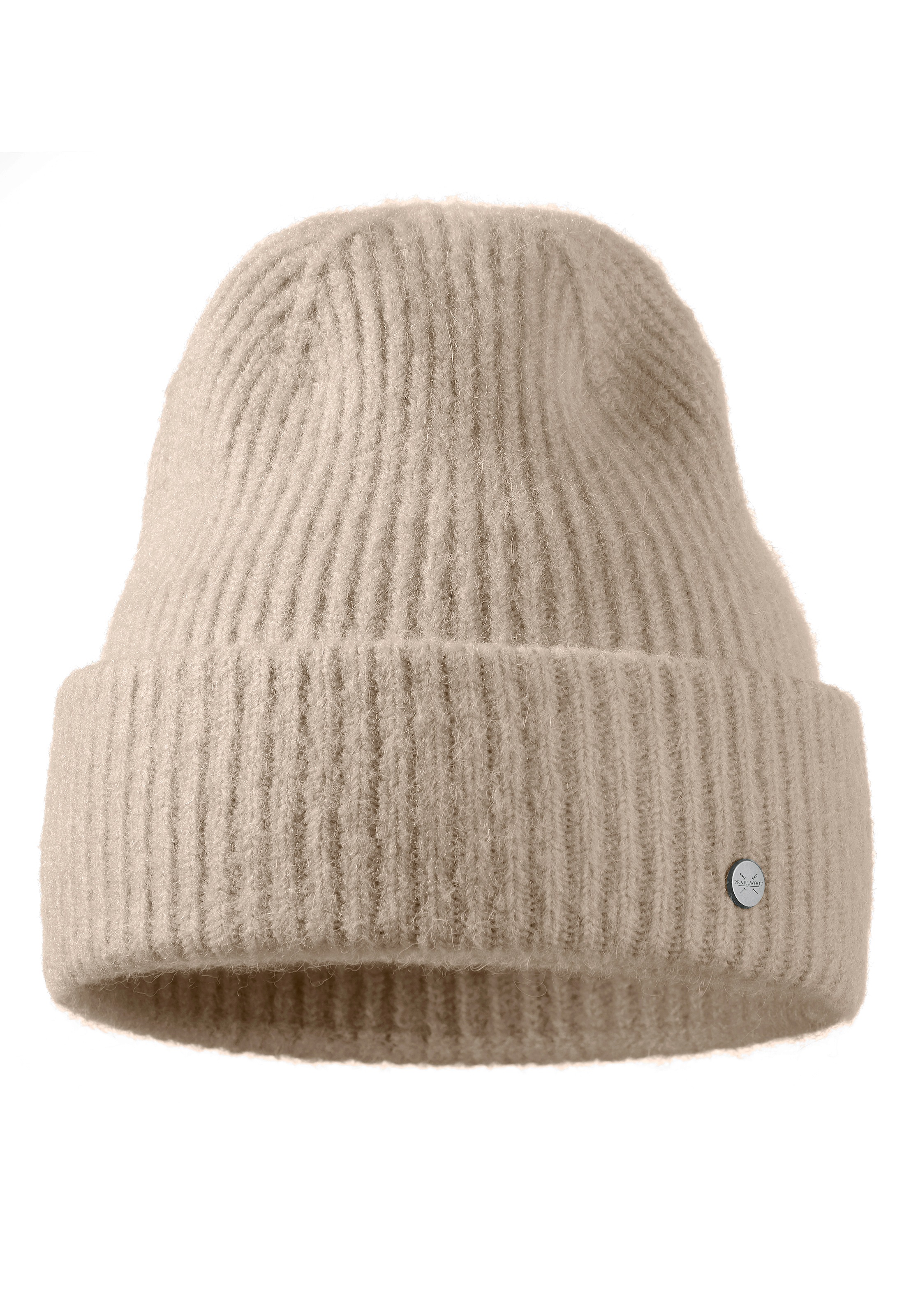 PEARLWOOD Strickmütze »ZOE« Feinripp, wärmend, breiter Umschlag