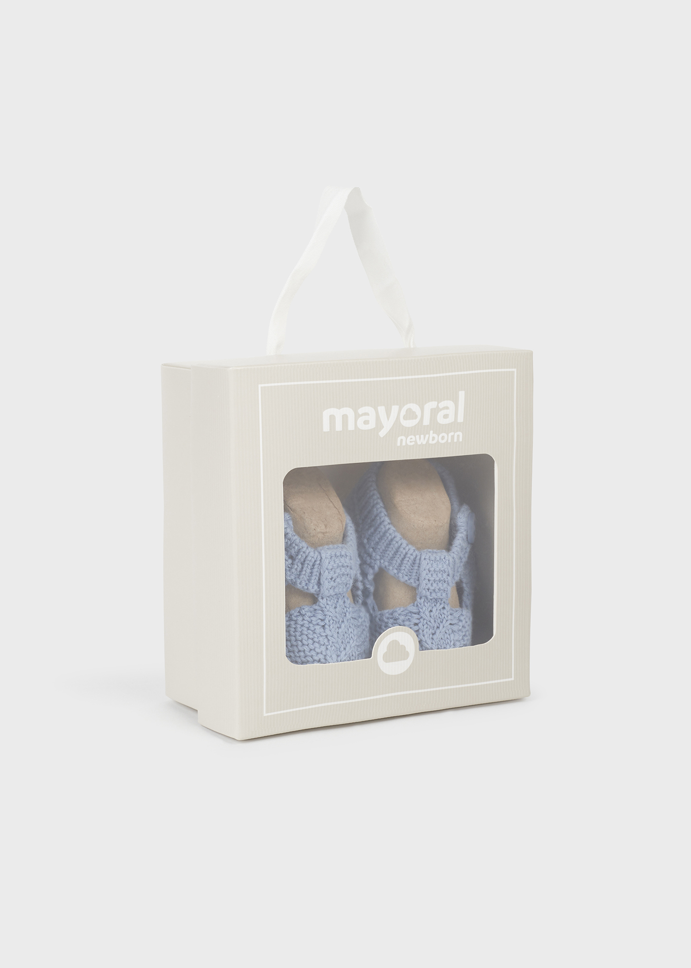 Sapatinhos de malha Better Cotton para recém-nascidos, cor branco-creme