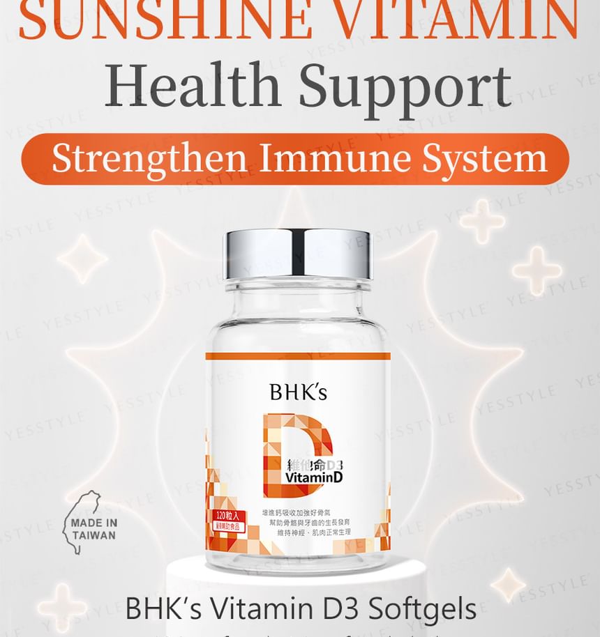 BHK's - Vitamine D3 Softgel