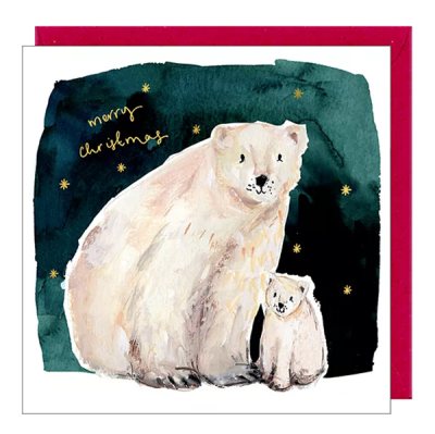 Polar Bears Merry Christmas Card