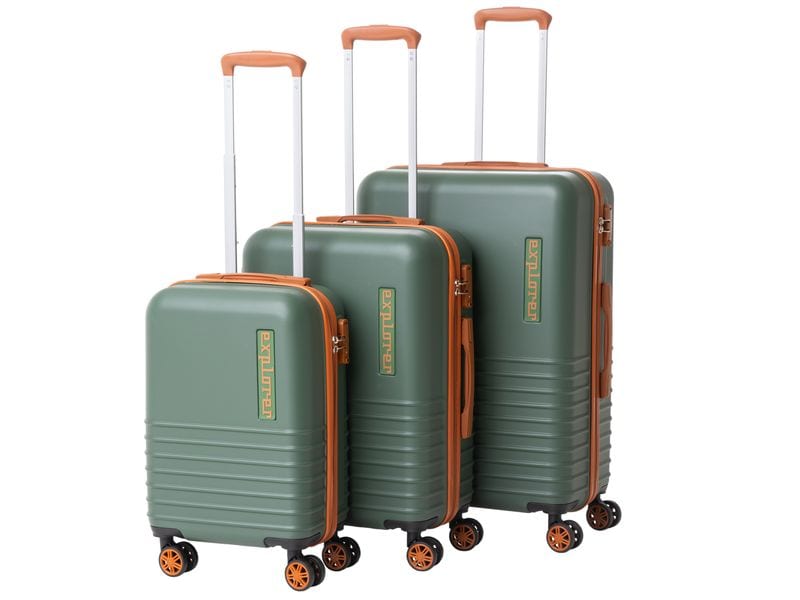 FTM Reisekofferset Explorer, 3-teilig, Grün Drei Trolleys unterschiedlicher Grösse