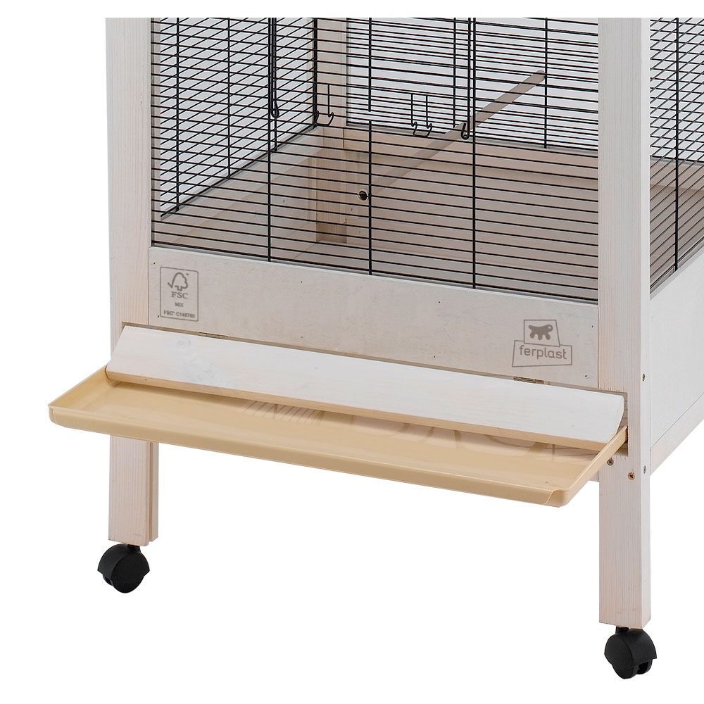 Ferplast volière cage à oiseaux hemmy cage pour oiseaux, canaris, pinsons, perruches ondulées, inséparables, en bois, accessoires