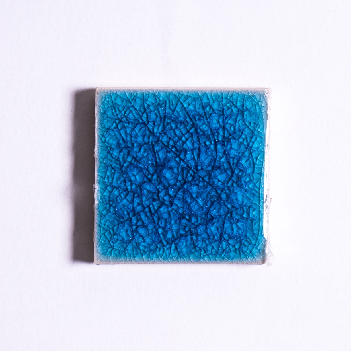 Fliese 'Craquele' himmelblau, L 10 cm, B 10 cm von fischer's lagerhaus