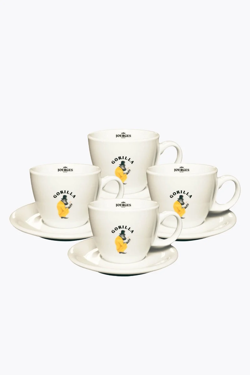 Gorilla Caffé Latte Tassen 4er Set