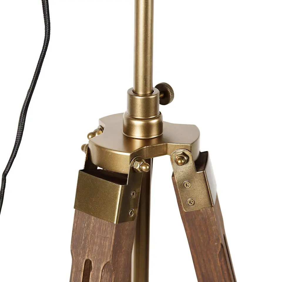Qazqa vloerlampen radient bruin e27
