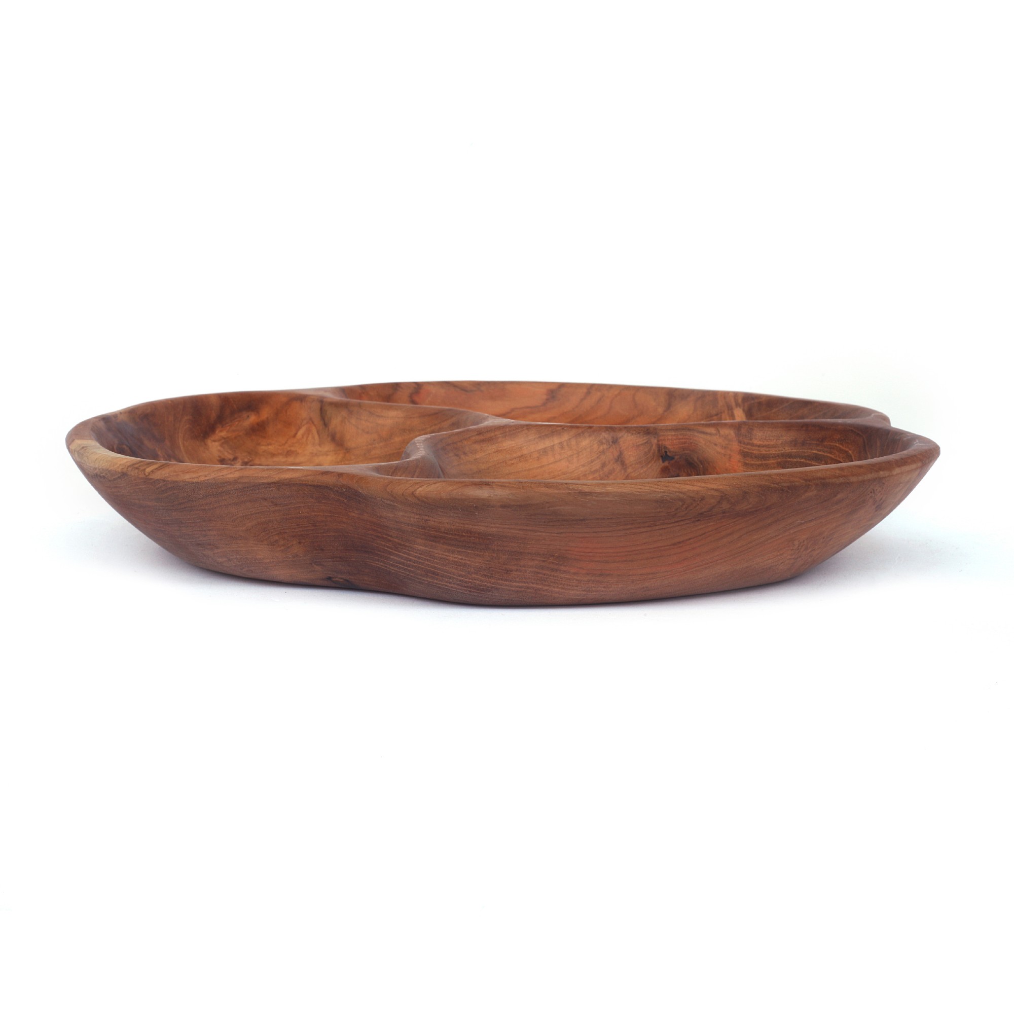 Schale 'Trio' aus Teakholz, natur, Ø 30 cm, H 6 cm von fischer's lagerhaus