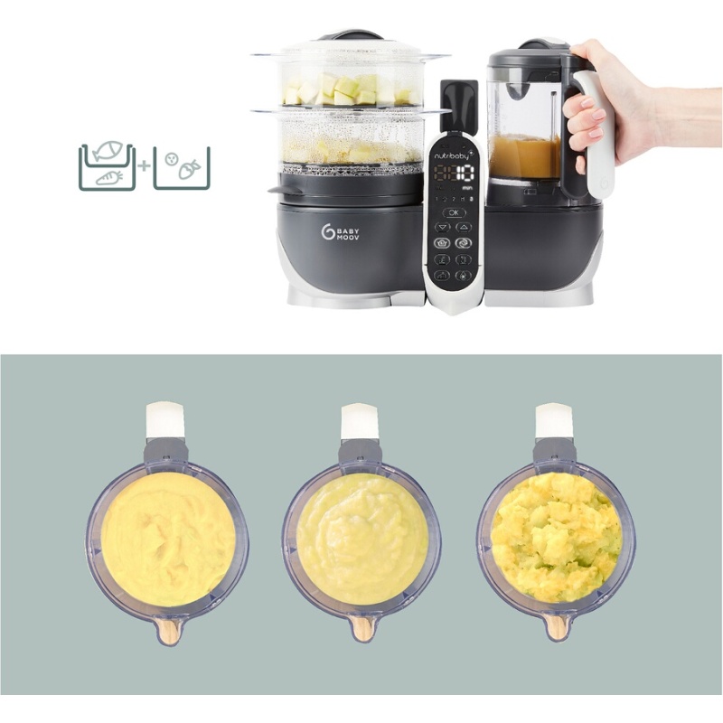 Robot préparation bébé Babymoov NUTRIBABY+ GRIS