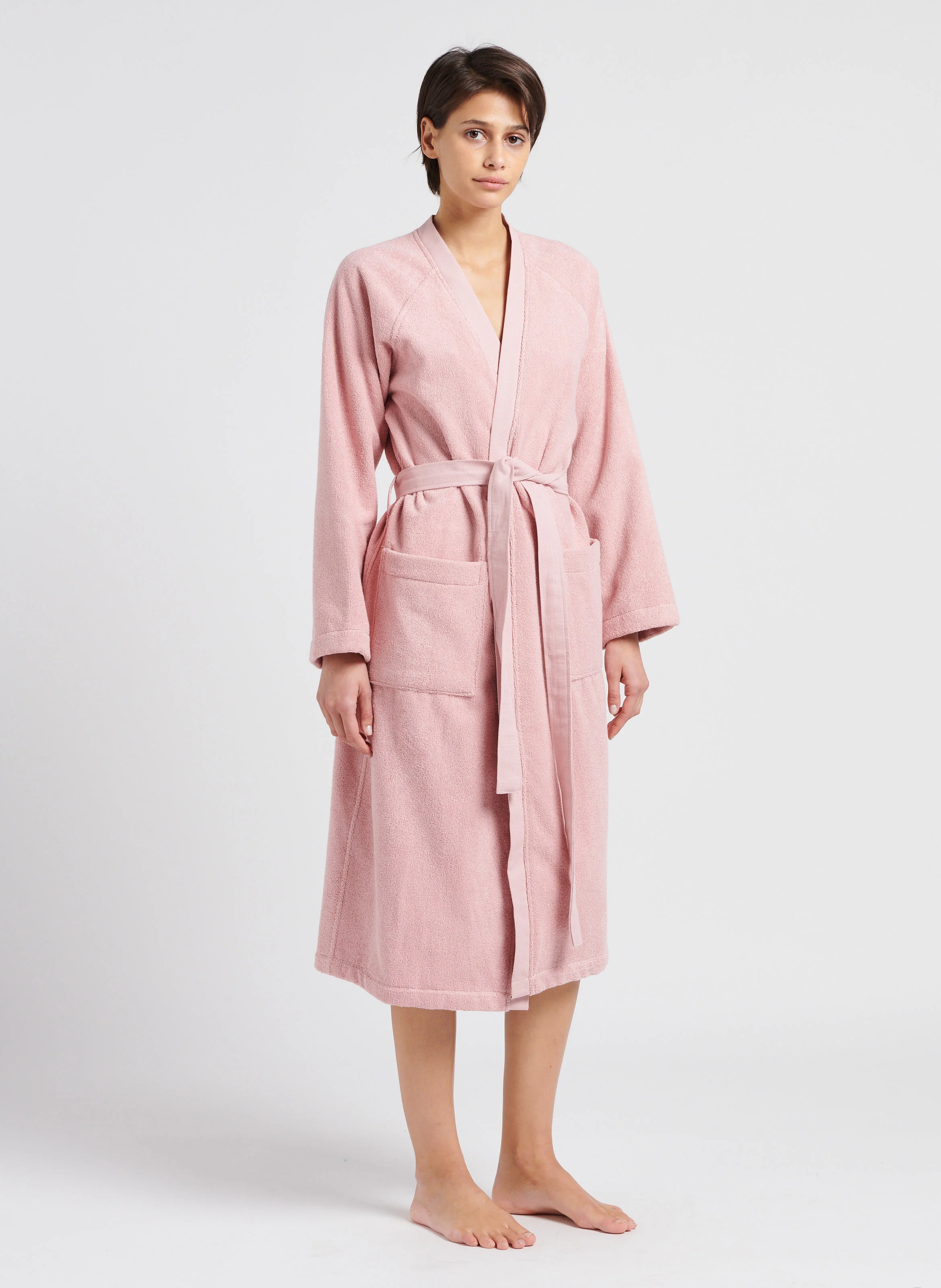 Peignoir de bain en coton | Rose