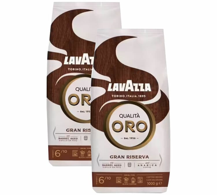 2 x 1 kg café en grain Qualita Oro Gran Reserva - Lavazza