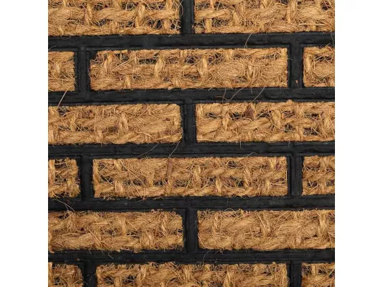 Tapis en fibra y caucho marrón 60x40x0,7