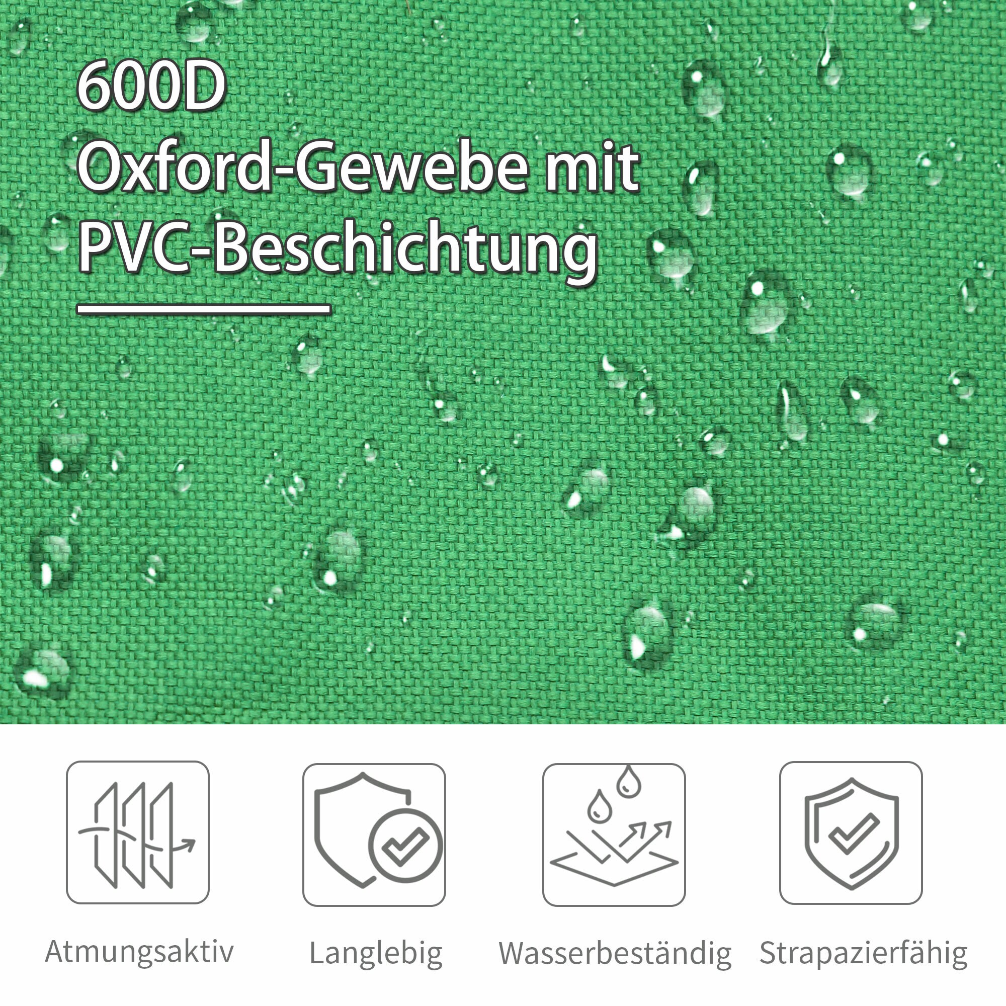 Outsunny Campingbett mit seitlicher Tasche grün, schwarz 200 x 73 x49 cm (LxBxH)