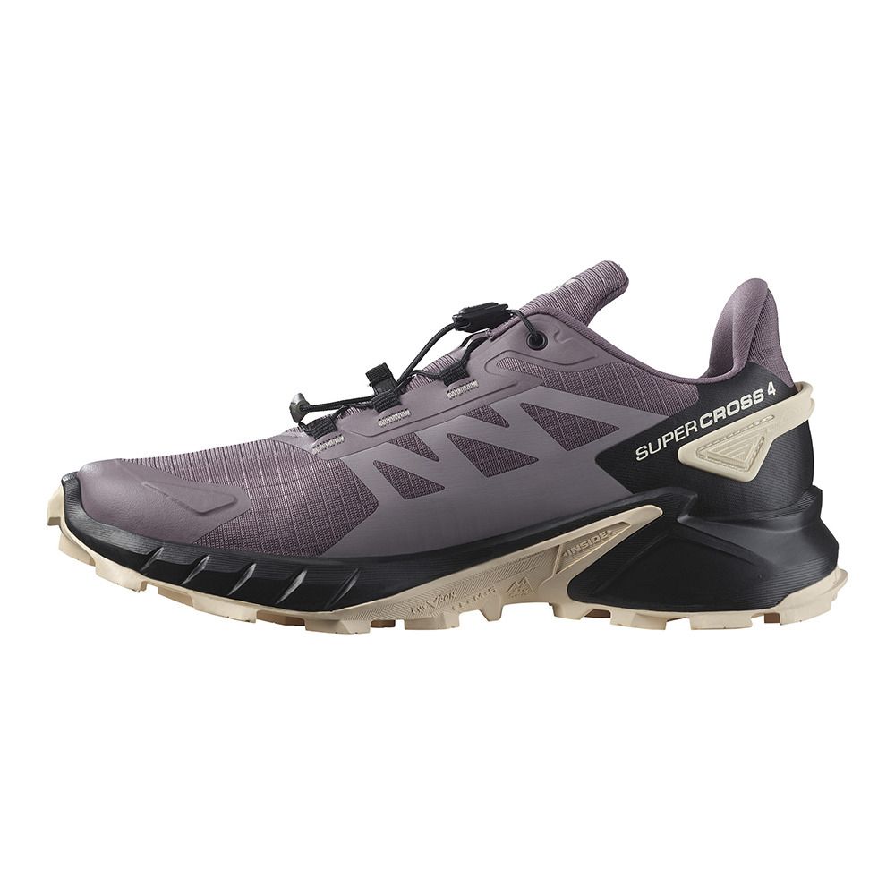Salomon SUPERCROSS 4 - Chaussures trail Femme moonscape/black/tender peach