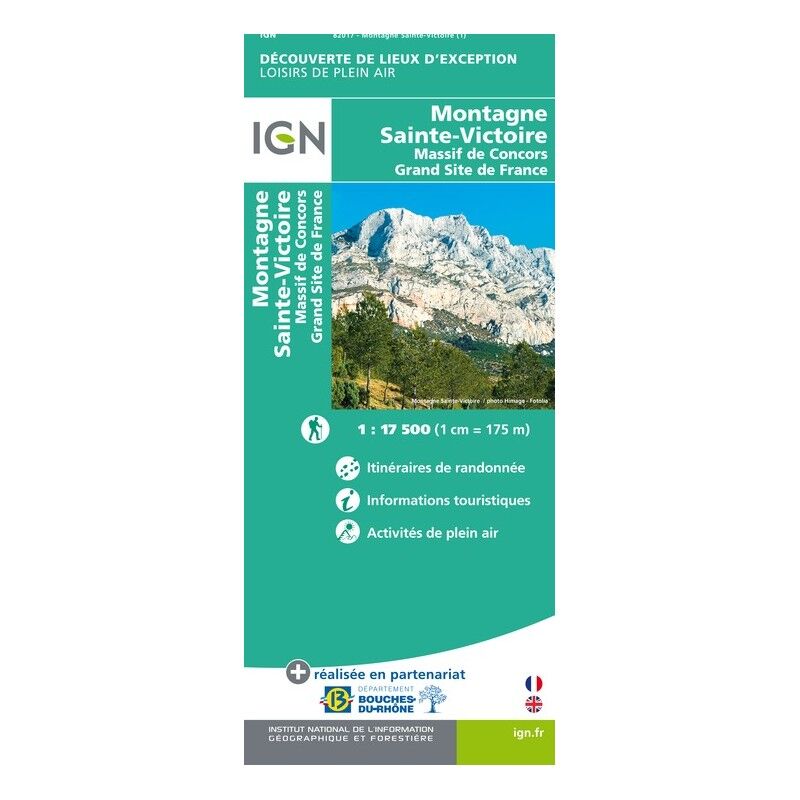 Montagne Sainte Victoire - Carte topographique