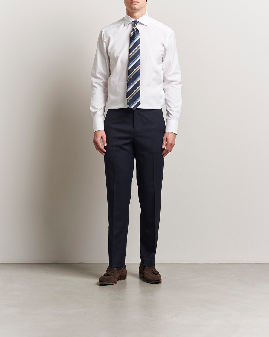 Stenströms 1899 Cotton Royal Oxford Shirt White