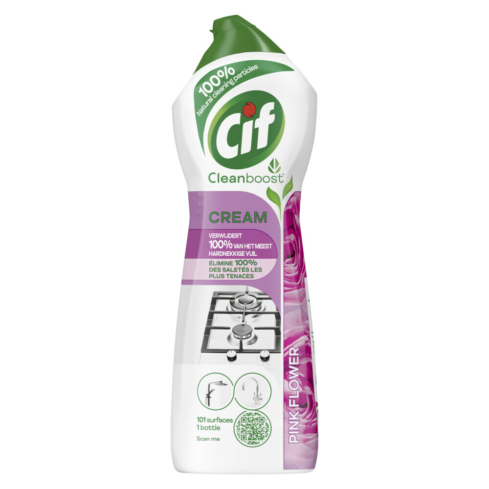 Cif Schuurmiddel Cream Pink Flower750 ml