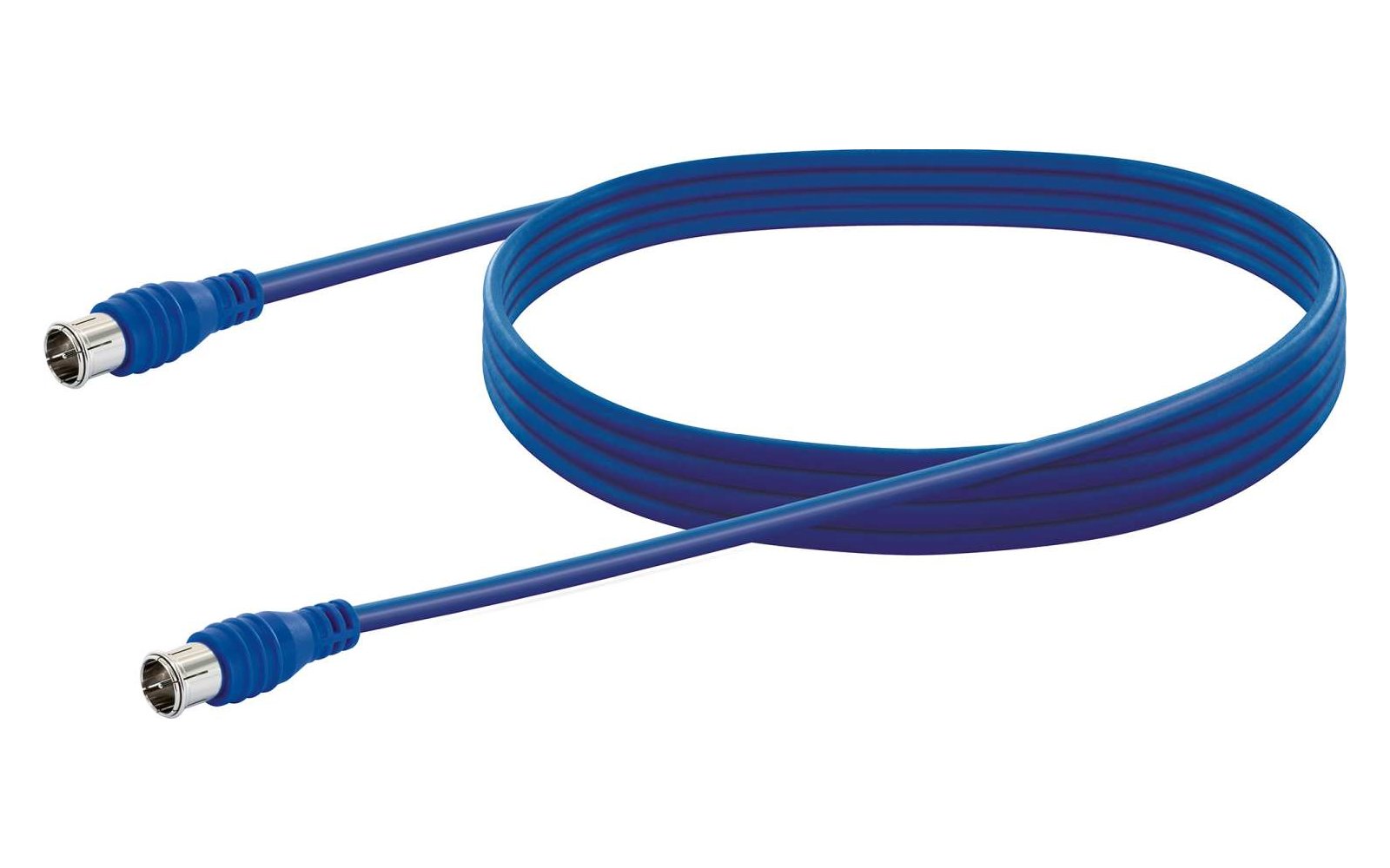 Schwaiger flexibles SAT Koaxialkabel mit F Quick Stecker 3 m