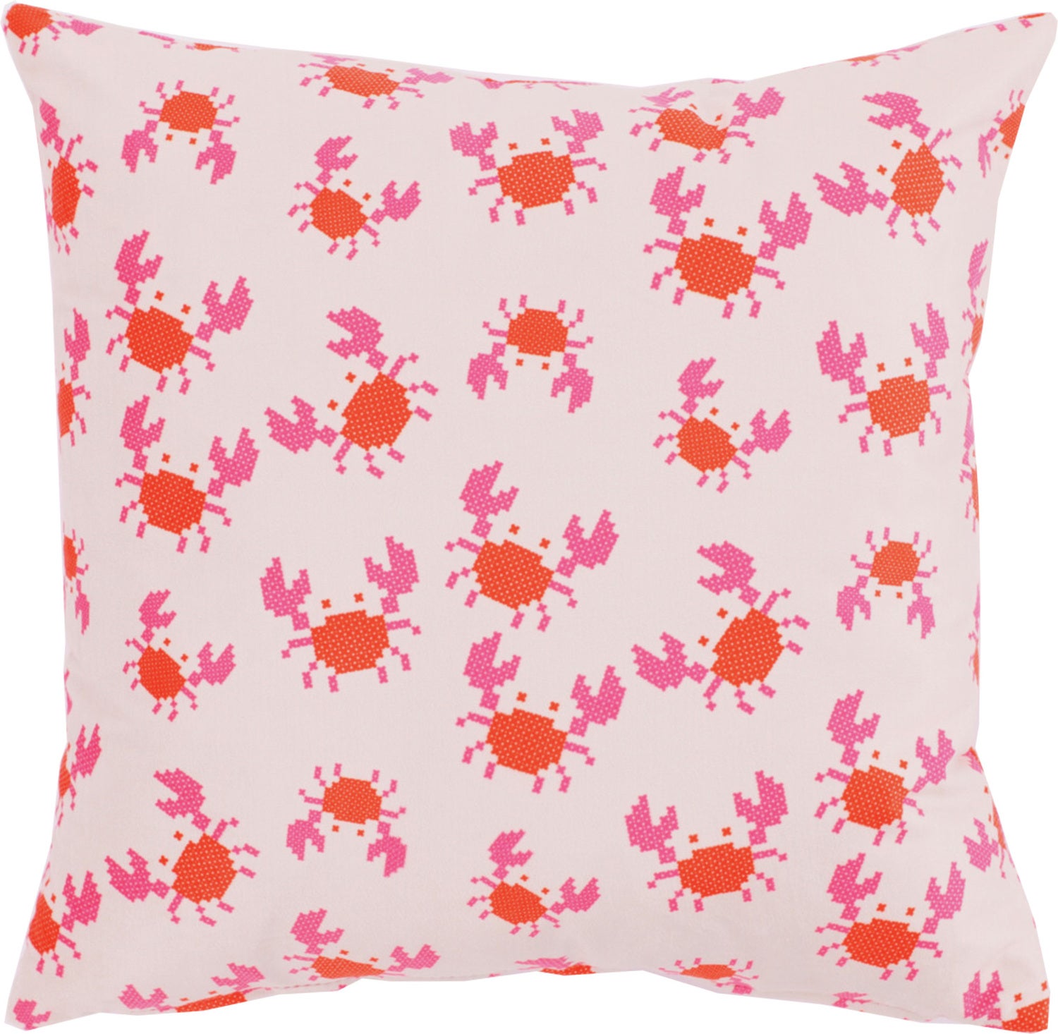 Sierkussen Dinn wit / roze 45 x 45 cm