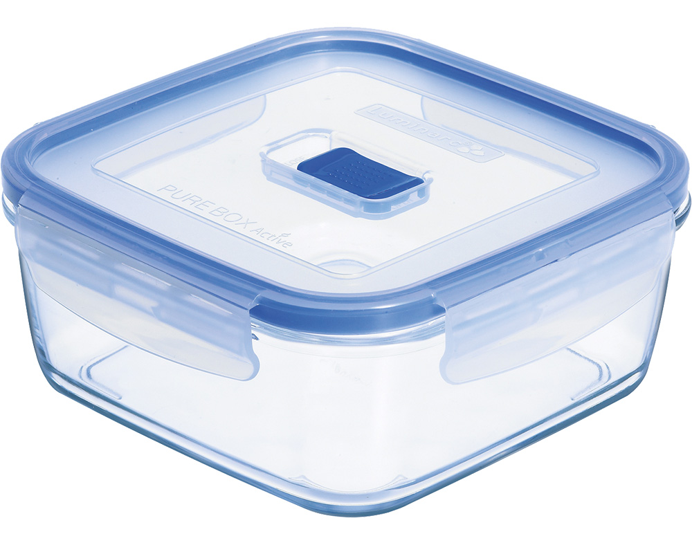 CAIXA QUADRADA HERMÉTICA PURE BOX ACTIVE LUMINARC 13X13CM