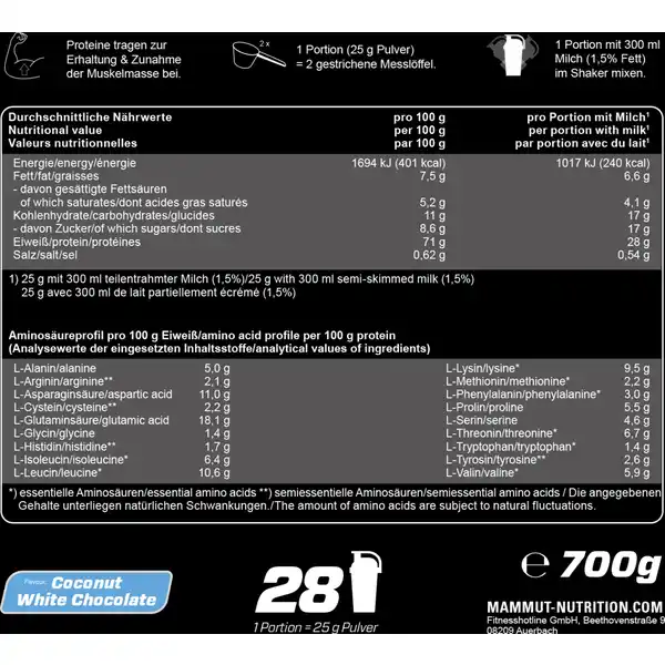 Whey Protein Coconut White Chocolate