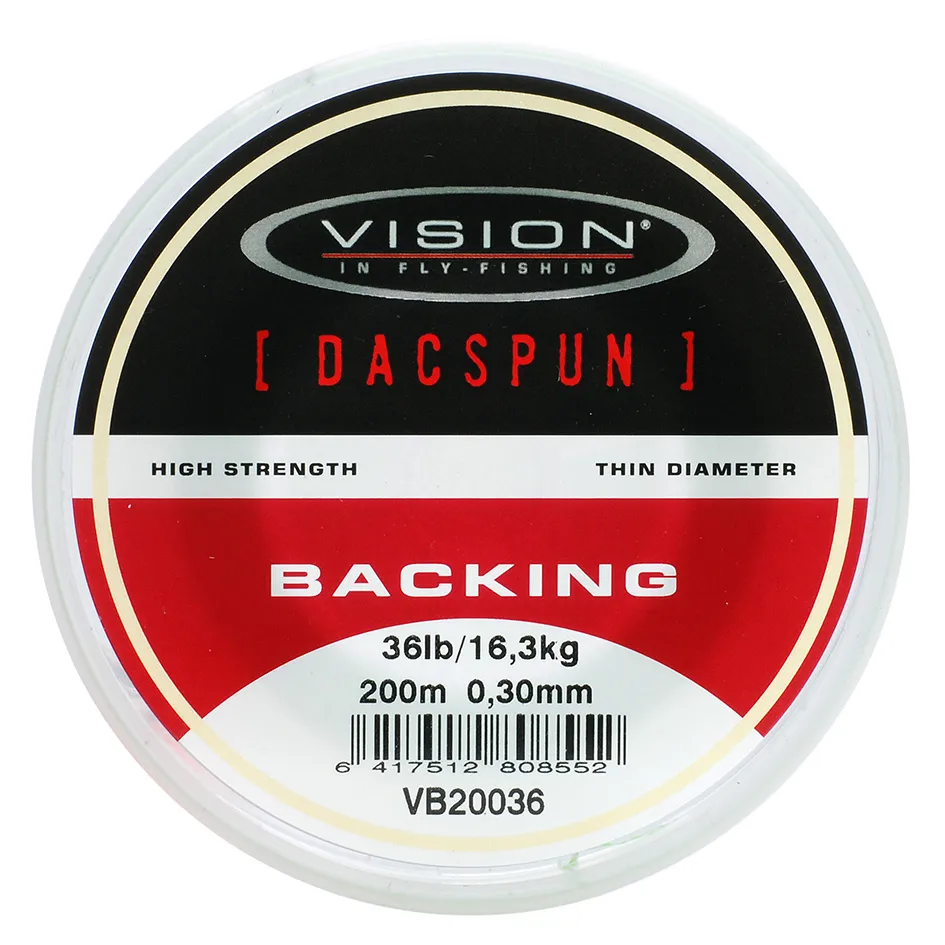 Vision Vision Dacspun Backing 200m/36lbs Fl.Green/White - 0,30mm