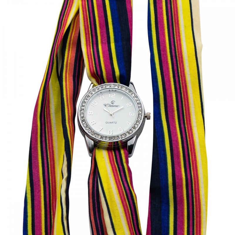 Montre Femme CHTIME bracelet Tissu Rose