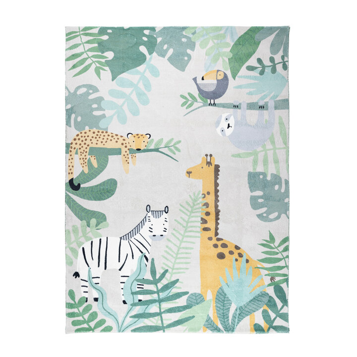 Kindervloerkleed - Jungle Giraffe Beige