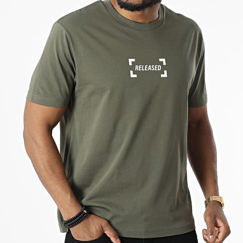 Tee Shirt Oversize Large Released Desert Vert Kaki