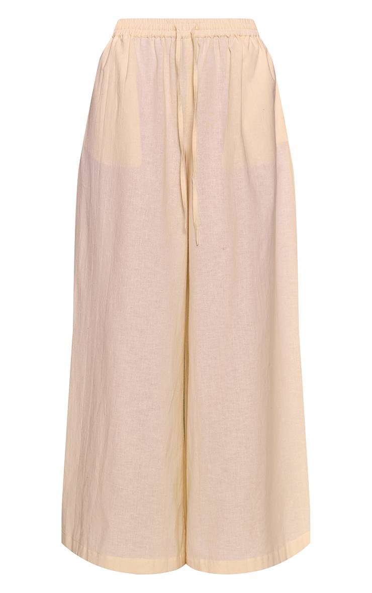Citron Pantalon Large À Jambes Amples Avec Nœud Frontal Ensemble Coordonné