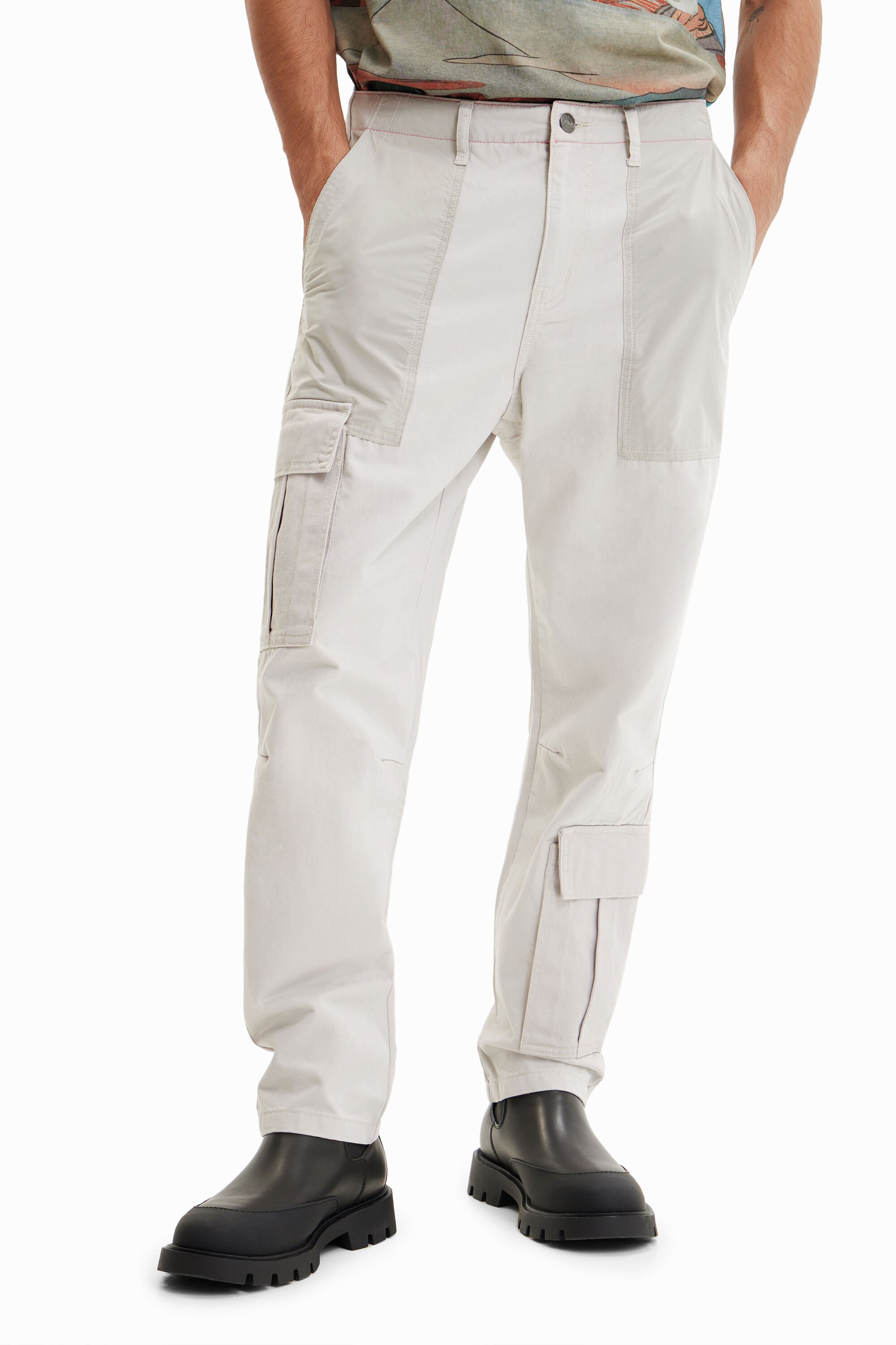 Pantalon cargo patchwork