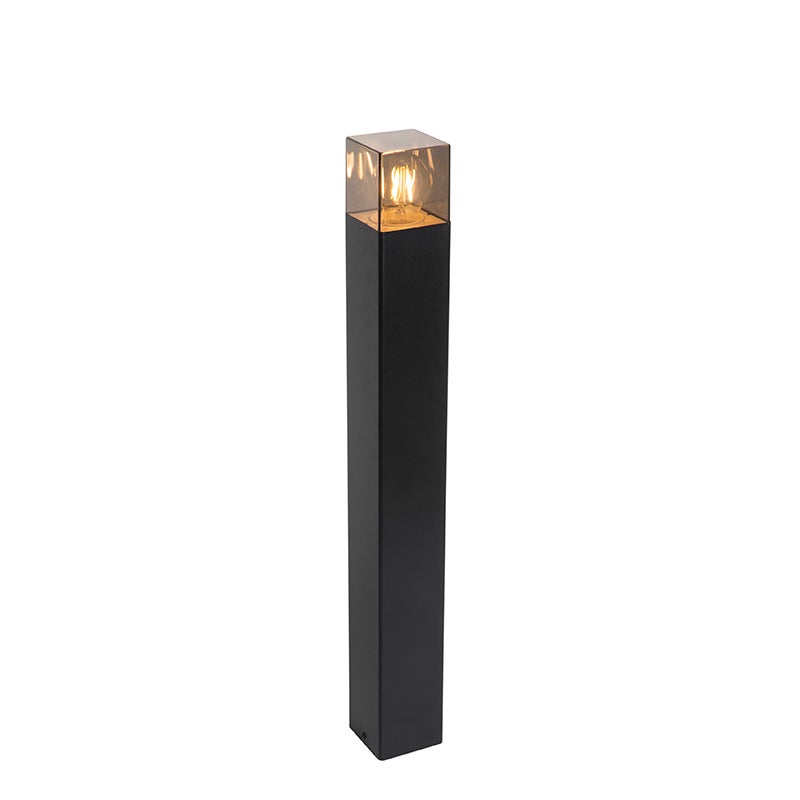 Buiten staande lamp, zwart, 70 cm, IP44 met gerookt glas - Denemarken