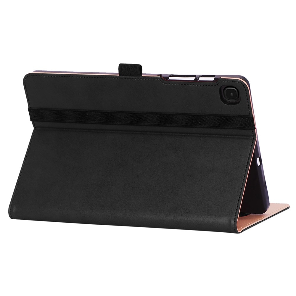 Samsung Galaxy Tab S6 Lite (2024/2022/2020) Leder Tasche Flip Cover mit Handschlaufe - Schwarz