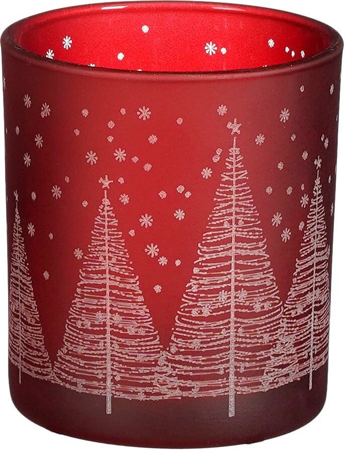 House of Seasons waxinelichthouder Knox rood D 7 H 8 cm