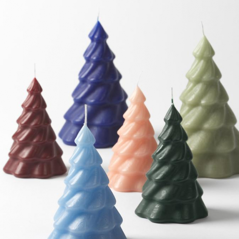 Broste Copenhagen Pinus kerstboom kaars Ø13 burgundy