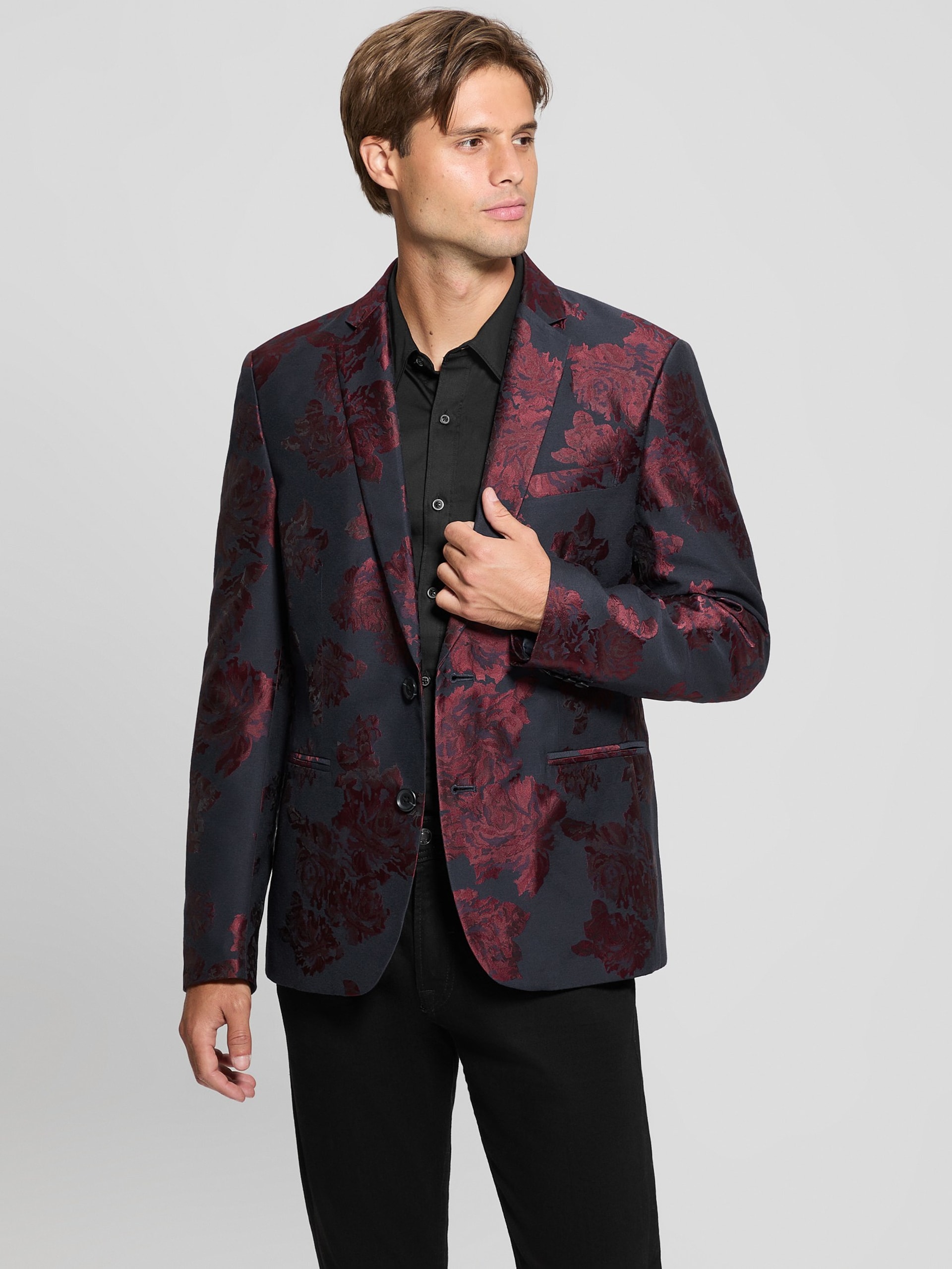 Blazer floral jacquard